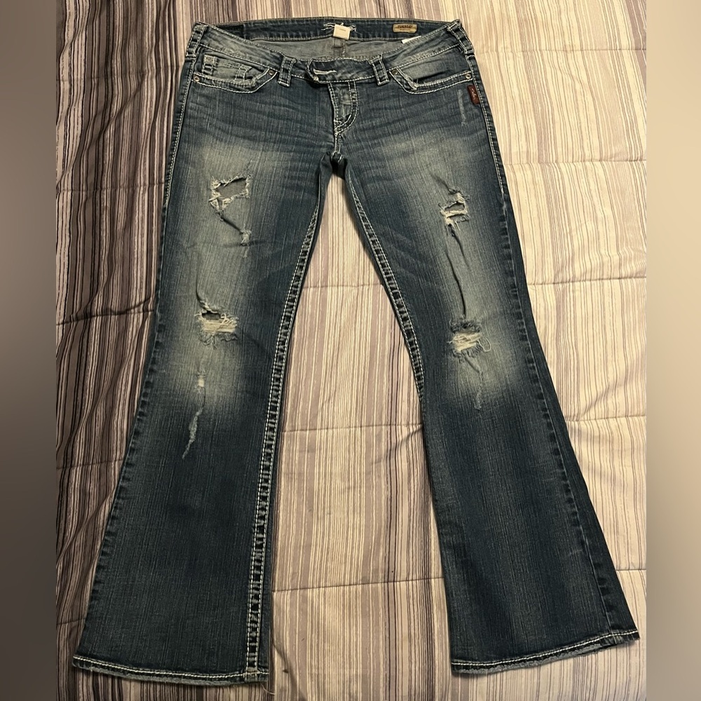Silver Jeans Blue Flare Wide Leg Denim